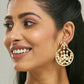 Nuyug 22K Gold-Plated Elegant Kundan Stone Studded & Pearl Beaded Chandbalis | Swadesiicart