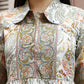 Off White Rayon Paisley Printed Top with Matching Bottom - Eesha - Swadesiicart