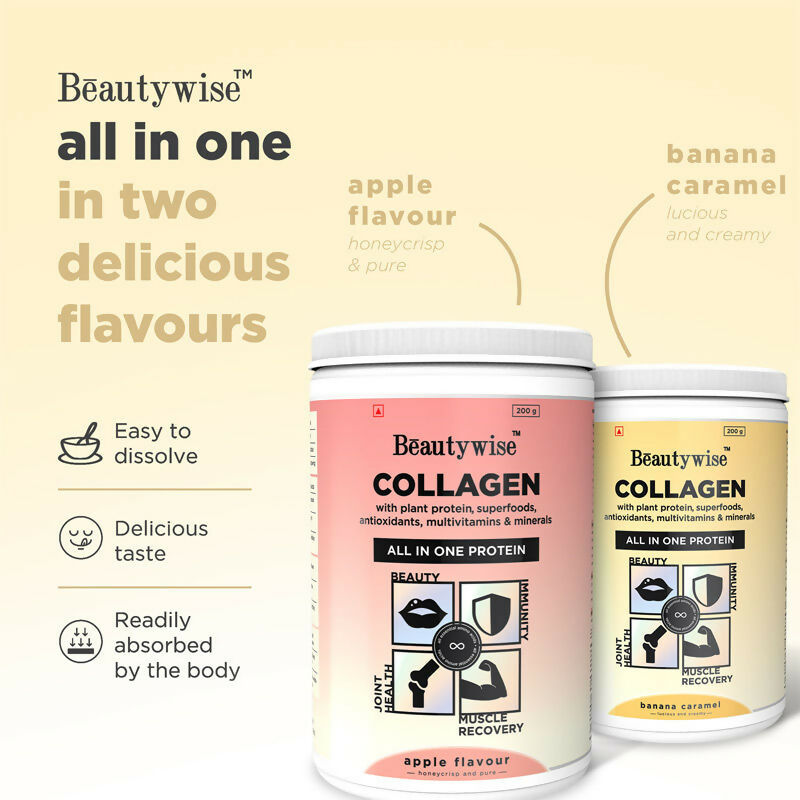 Beautywise All In One Collagen Proteins - Banana Caramel | Swadesiicart