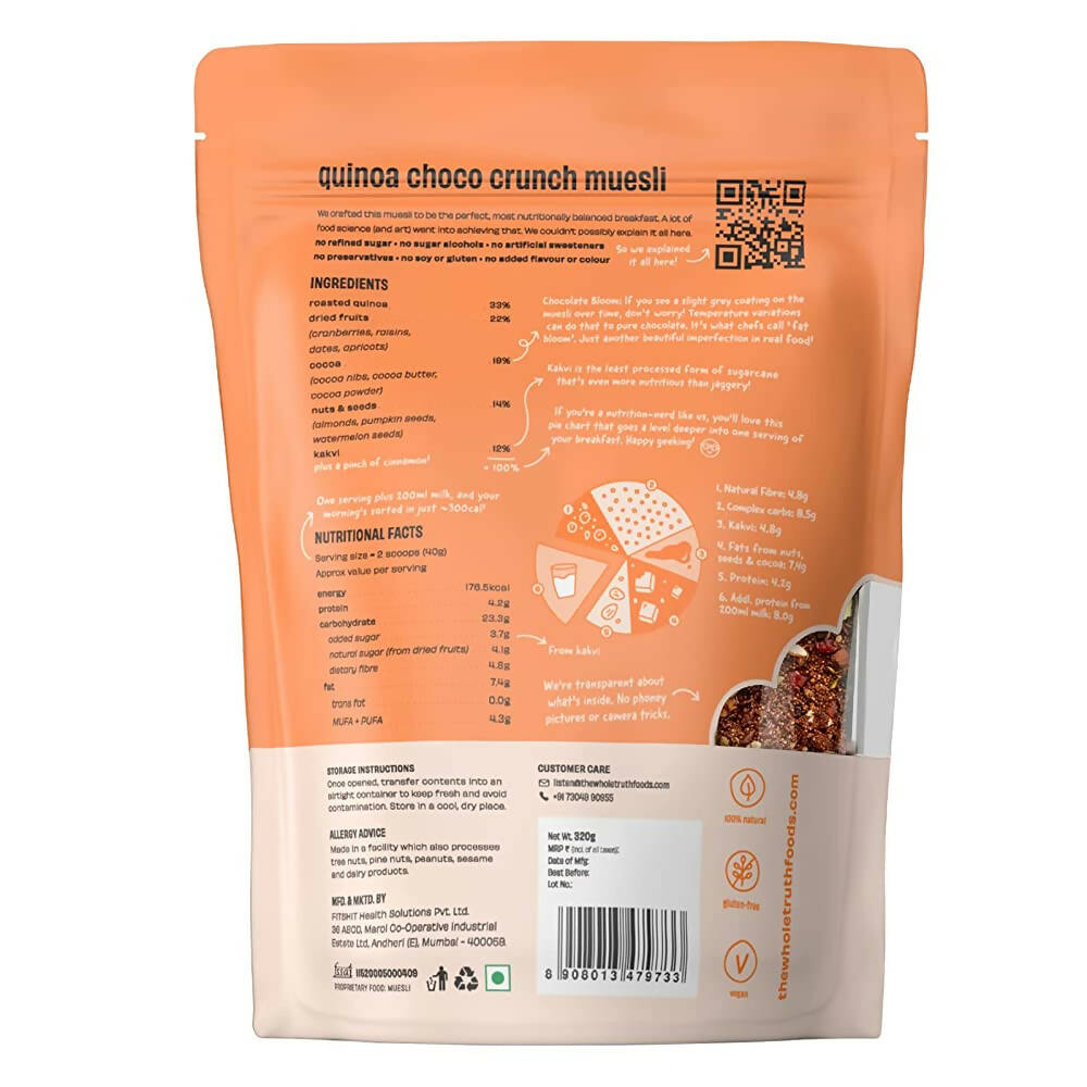The Whole Truth Quinoa Choco Crunch Muesli - Swadesiicart