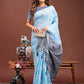 Shree Shyam Fashion Anaya Sky Blue Linen Cotton Saree