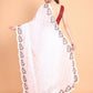 Vamsee Ammelia White Georgette Saree - Swadesiicart