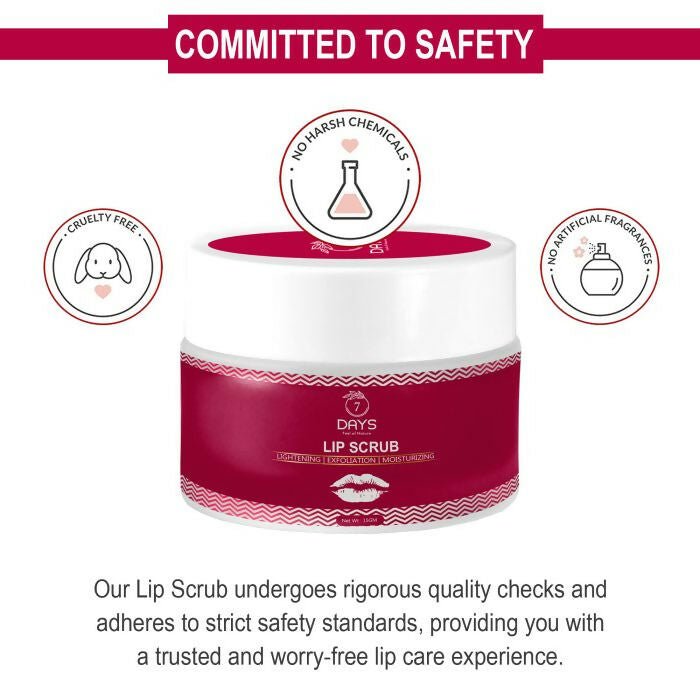 7 Days Organic Beetroot Lightening Balm for Dark, Chapped & Pigmented Lips Scrub - Swadesiicart