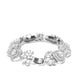 Priyaasi Women Silver-Plated American Diamond Studded Link Bracelet in Heart Pattern - Swadesiicart