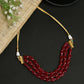 Maroon Choker - Ruby Raang | Swadesiicart