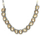 Dual Tone Kundan Neckpiece (silver) - Ruby Raang | Swadesiicart
