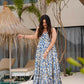 Aayaa Designer Printed Full Flared Gown - Multi Color