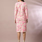 Myshka Women's Pink Printed Round Neck Party Top With Skirt Co-ord set - Swadesiicart