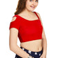 Aastha Fashion Women's Women's Red Velvet Solid Readymade Blouse