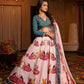 AI Fashion Light Pink Crepe Designer Navratri Wear Lehenga Choli Collection