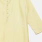 Ahalyaa Yellow Poly Silk Kids Kurta Pant With Dupatta For Girls | Swadesiicart
