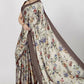Aayaa Designer Printed Satin Saree - Multi Color