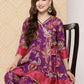 Ahalyaa Women's Traditional Wear Co-ods - Purple | Swadesiicart