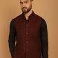Even Apparels Pure Wool Nehru Jacket - Maroon | Swadesiicart