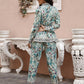 Sea Green Rayon Floral Printed Top with Matching Bottom - Eesha - Swadesiicart