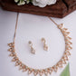 NVR Women's Gold-Polished American Diamond-Studded Handcrafted Jewellery Set - Swadesiicart
