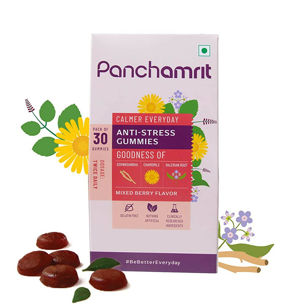 Panchamrit Anti-Stress Gummies- Mixed Berry Flavor | Swadesiicart
