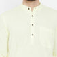 Even Apparels Yellow Color Men's Pure Cotton Kurta With Band Collar | Swadesiicart