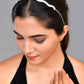 VOJ Silver Plated AD Studded Wave Shaped Hairband | Swadesiicart