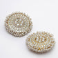 NVR Women Gold-Toned Circular Studs Earrings | Swadesiicart