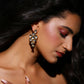 Gold-Polished Kundan Studs Earrings - Ruby Raang - Ruby Raang Studio