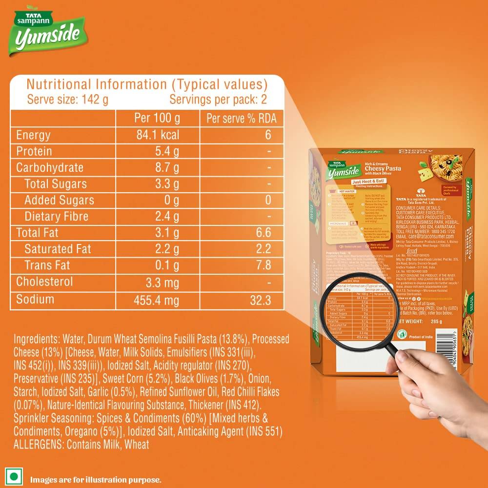 Tata Sampann Yumside Cheesy Pasta - Swadesiicart