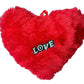 Anupam Enterprises Plush Heart Shaped Soft Stuffed Love Throw Cushion Pillows Red Color