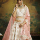 House of Panchhi Off White Pure Silk Moti & Zarkan heavy embroidery Lehenga choli & Dupatta | Swadesiicart