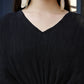 Black Crush Plain Top with Matching Bottom - Eesha - Swadesiicart