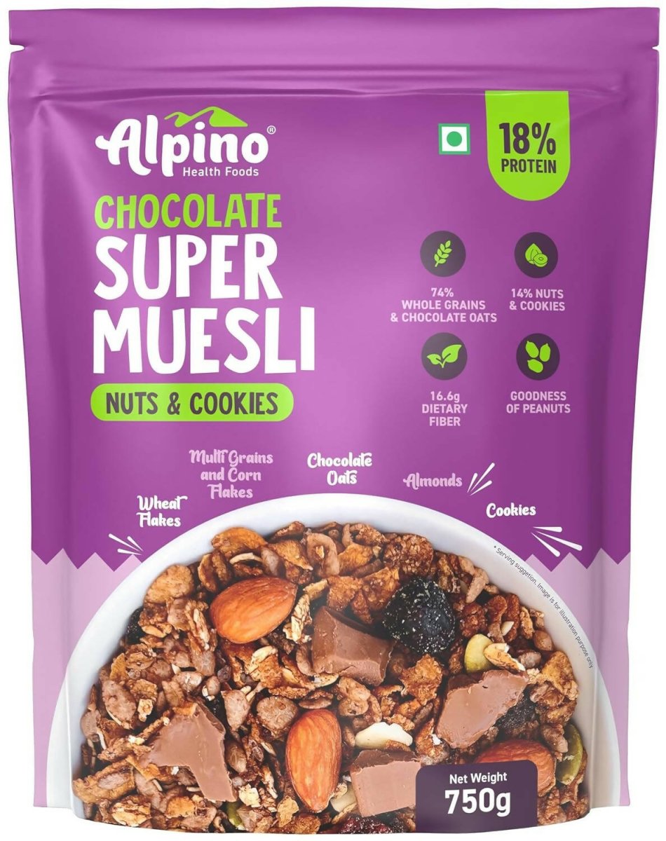 Alpino Chocolate Super Muesli Nuts & Cookies - Swadesiicart