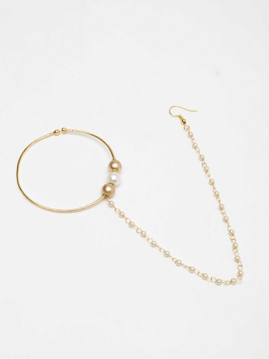 Gold-Polished Stone Nose Ring - Ruby Raang | Swadesiicart
