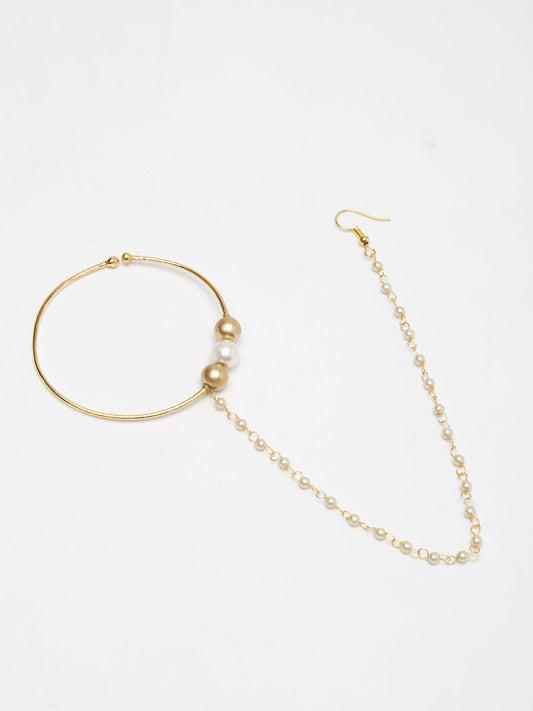 Gold-Polished Stone Nose Ring - Ruby Raang | Swadesiicart