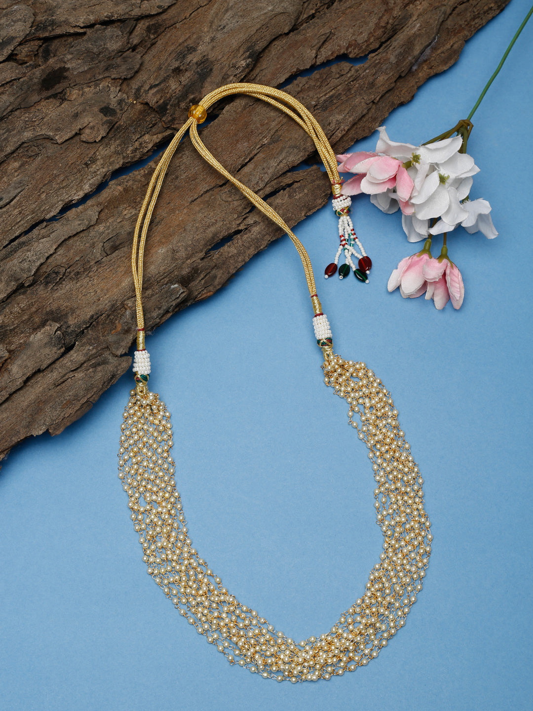 Pearl Neckpiece - Ruby Raang | Swadesiicart