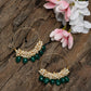 Pearl & Emerald Loops - Ruby Raang | Swadesiicart