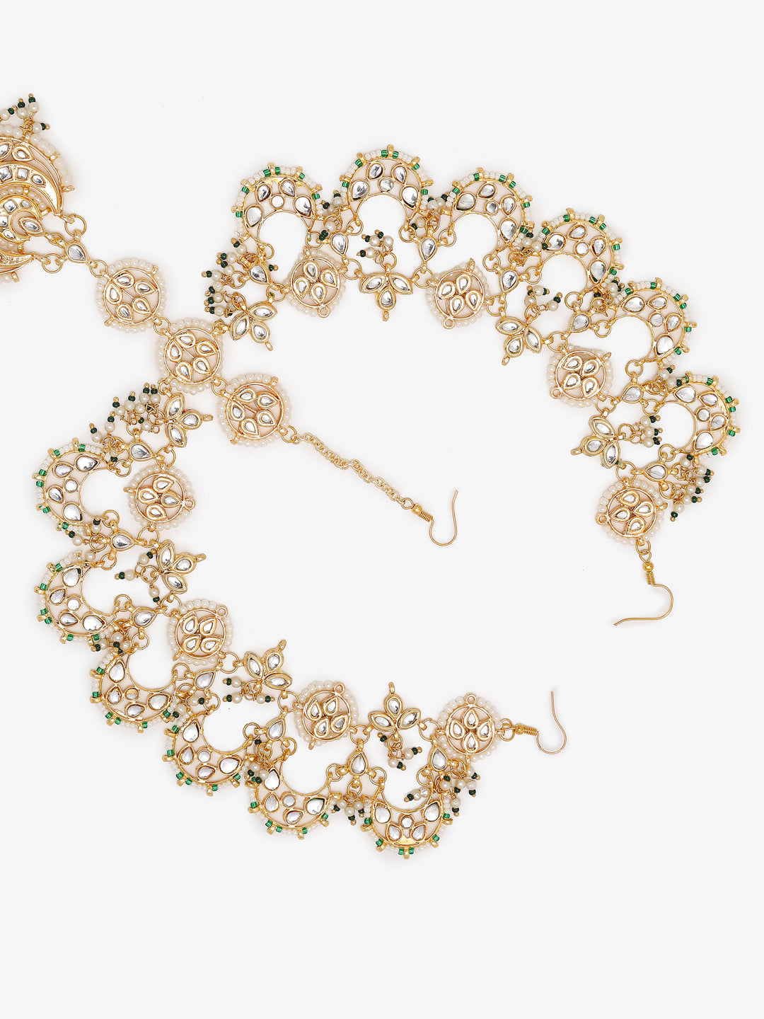 Women's Gold Kundan Maharani Matha Patti - Ruby Raang | Swadesiicart