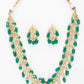 Kundan Neckpiece With Earrings - Ruby Raang - Swadesiicart