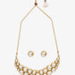 Gold Kundan Choker With Studs - Ruby Raang | Swadesiicart