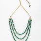 Long Stone Layered Neckpiece - Ruby Raang | Swadesiicart