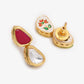 Multioloured Kundan Studded Choker Jewellery Set - Ruby Raang | Swadesiicart