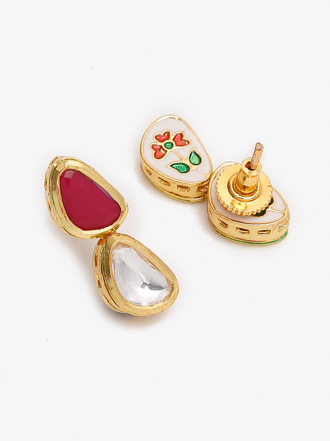 Multioloured Kundan Studded Choker Jewellery Set - Ruby Raang | Swadesiicart