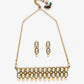 White Gold Toned Meenakari Kundan Choker With Earrings - Ruby Raang | Swadesiicart