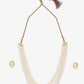 Women's White Gold-Toned Plated Kundan Layered Necklace Set - Ruby Raang - Swadesiicart