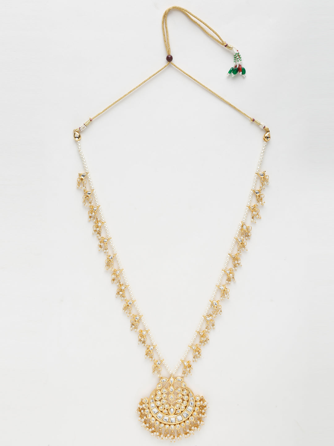 Gold-Polished Kundan Choker - Ruby Raang | Swadesiicart