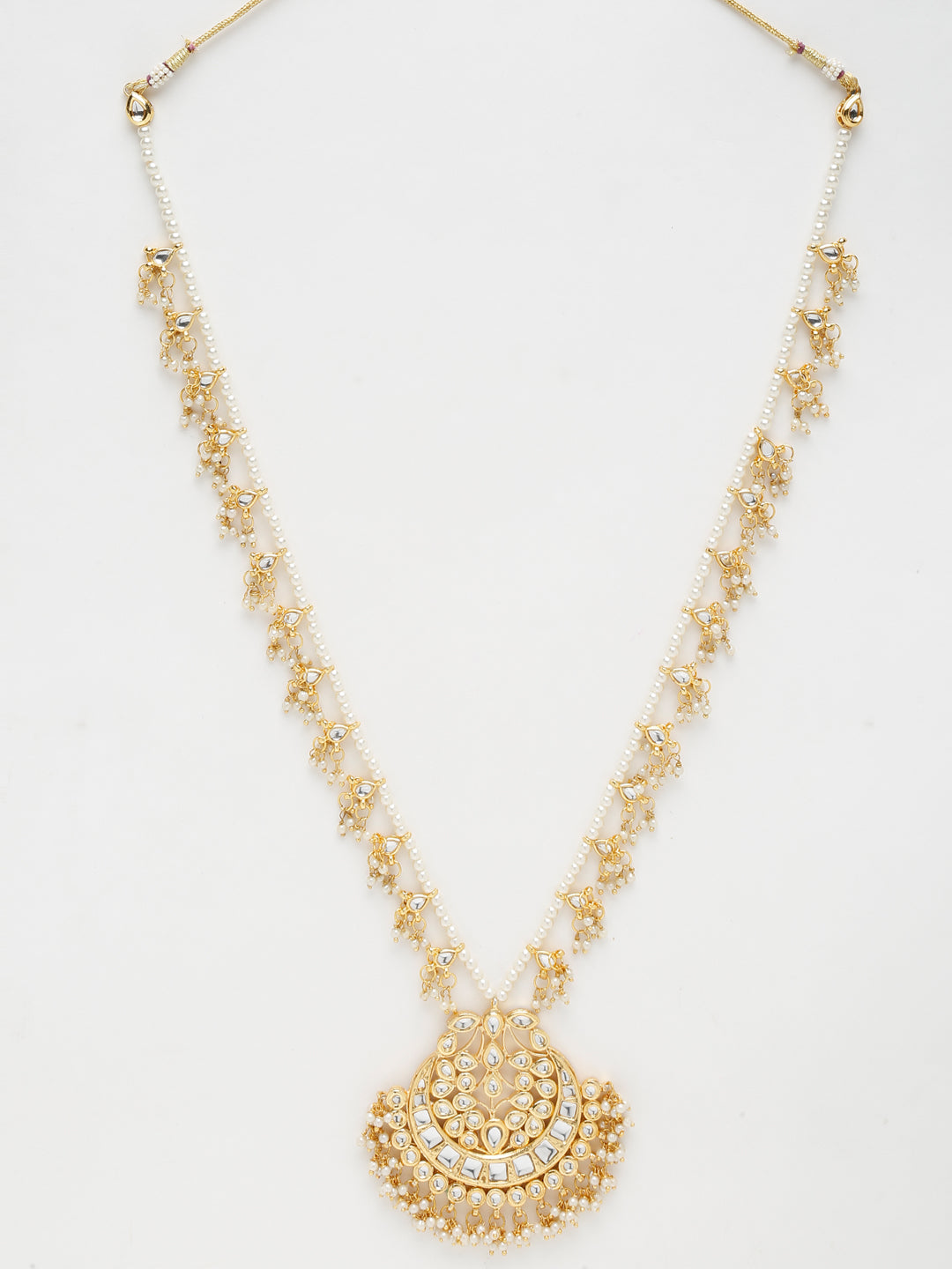 Gold-Polished Kundan Choker - Ruby Raang | Swadesiicart
