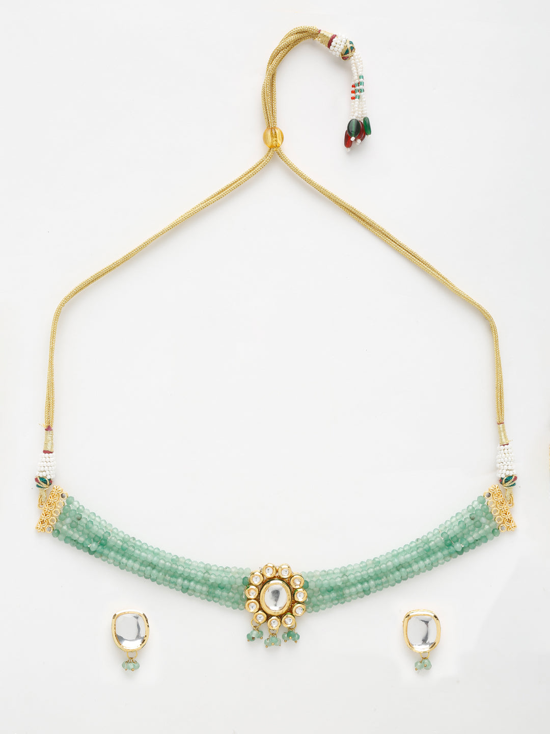 Kundan Choker With Studs - Ruby Raang | Swadesiicart