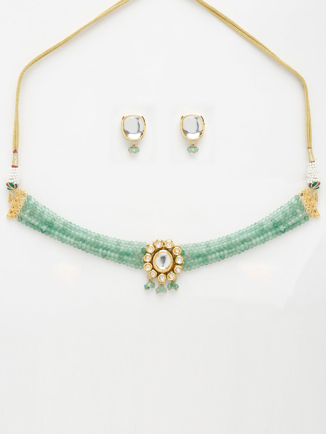 Kundan Choker With Studs - Ruby Raang | Swadesiicart