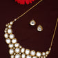 Gold Kundan Choker With Studs - Ruby Raang | Swadesiicart