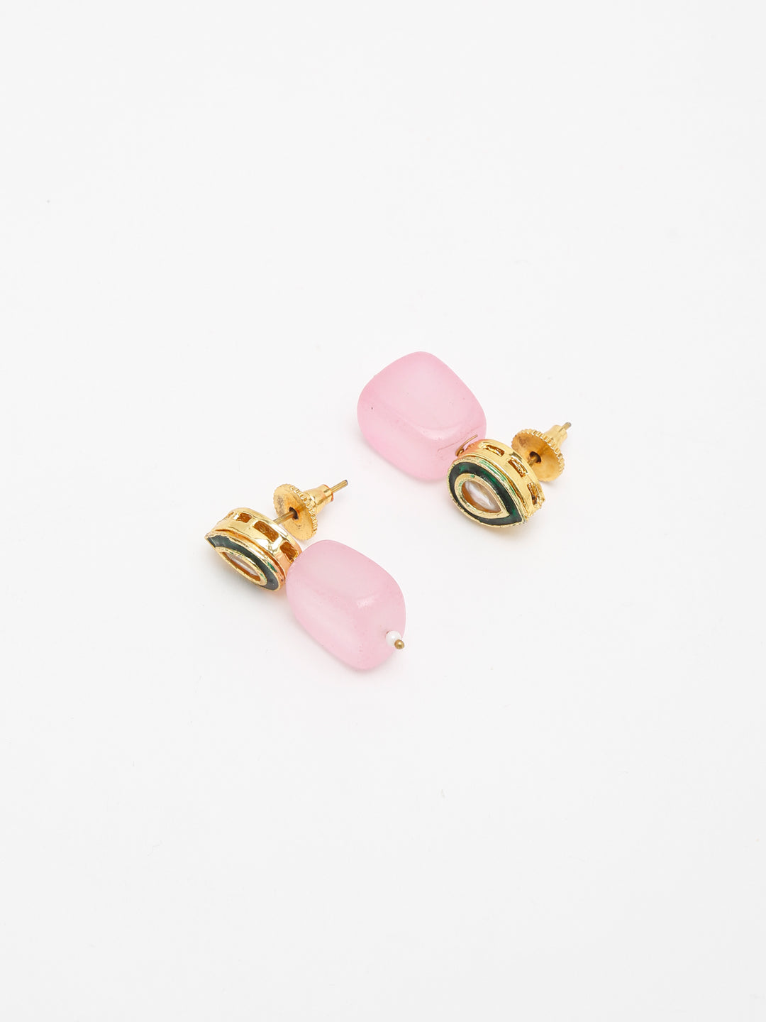 Kundan Studs - Ruby Raang - Swadesiicart