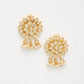 Gold-Polished Kundan Earrings - Ruby Raang | Swadesiicart