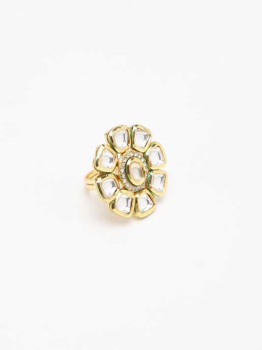 Kundan Ring - Ruby Raang | Swadesiicart